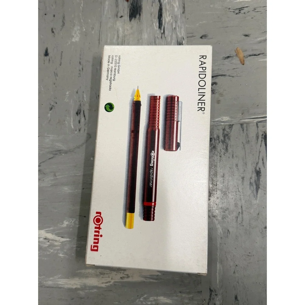 rOtring Rapidoliner Technical Pen Set Made in Germany Burgundy Drawing Sketching